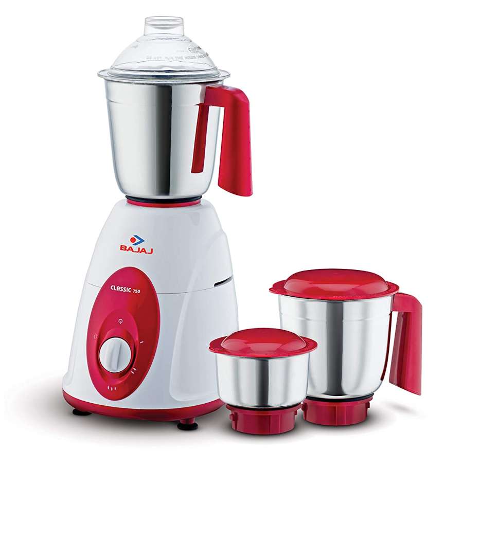 Bajaj 750 Watt Classic Mixer Grinder with 3 Jars