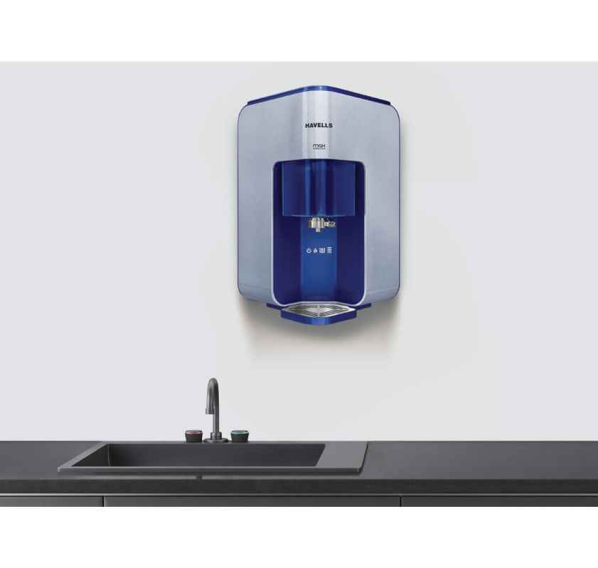 Havells Max Alkaline 7-Liter RO+UV Water Purifier (Blue/White
