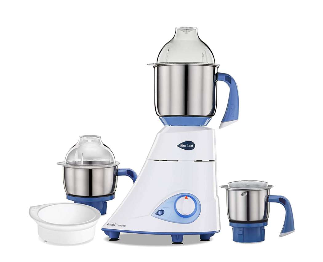 Preethi Blue Leaf Diamond 750 Watts Mixer Grinder with 3 Jars