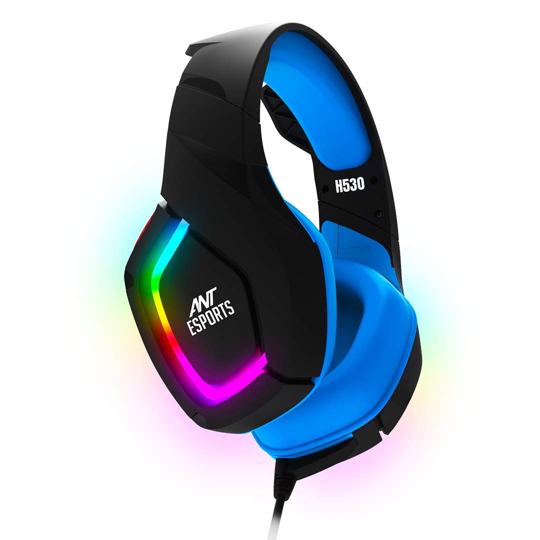 Ant Esports HD RGB LED Gaming Headset (H530 - Black & Blue)