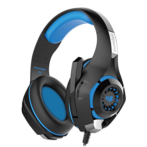 Cosmic Byte GS410 Headphones with Mic and for PS4, Xbox One, Laptop, PC, iPhone and Android Phones (Black/Blue)