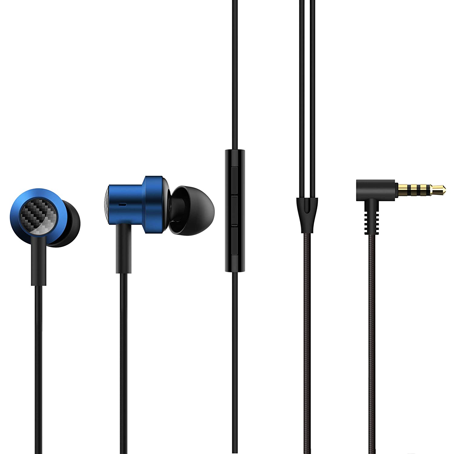 Mi Dual Driver in-Ear Earphones with Mic and Tangle-Free Cable(Blue)